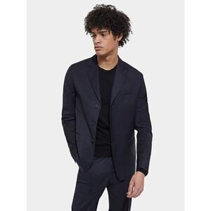 The Kooples Wool Check Suit Jacket Blazer $580 BRAND NEW Navy Slim Fit Size 46